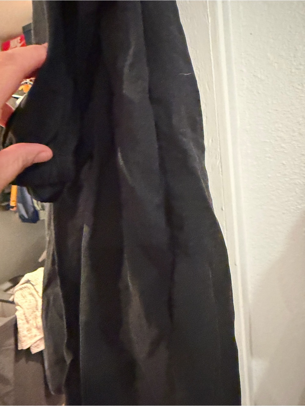 Zara Black V-Neck Long Sleeve Smock Dress - Picture 4 of 6